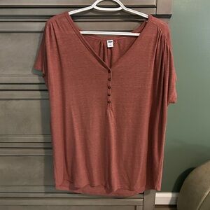 Old Navy Women's Rust V-Neck Top